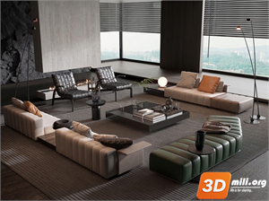 Sofa Minotti Skp Files 